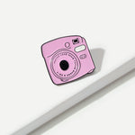 Load image into Gallery viewer, Pink Polaroid Camera Pin
