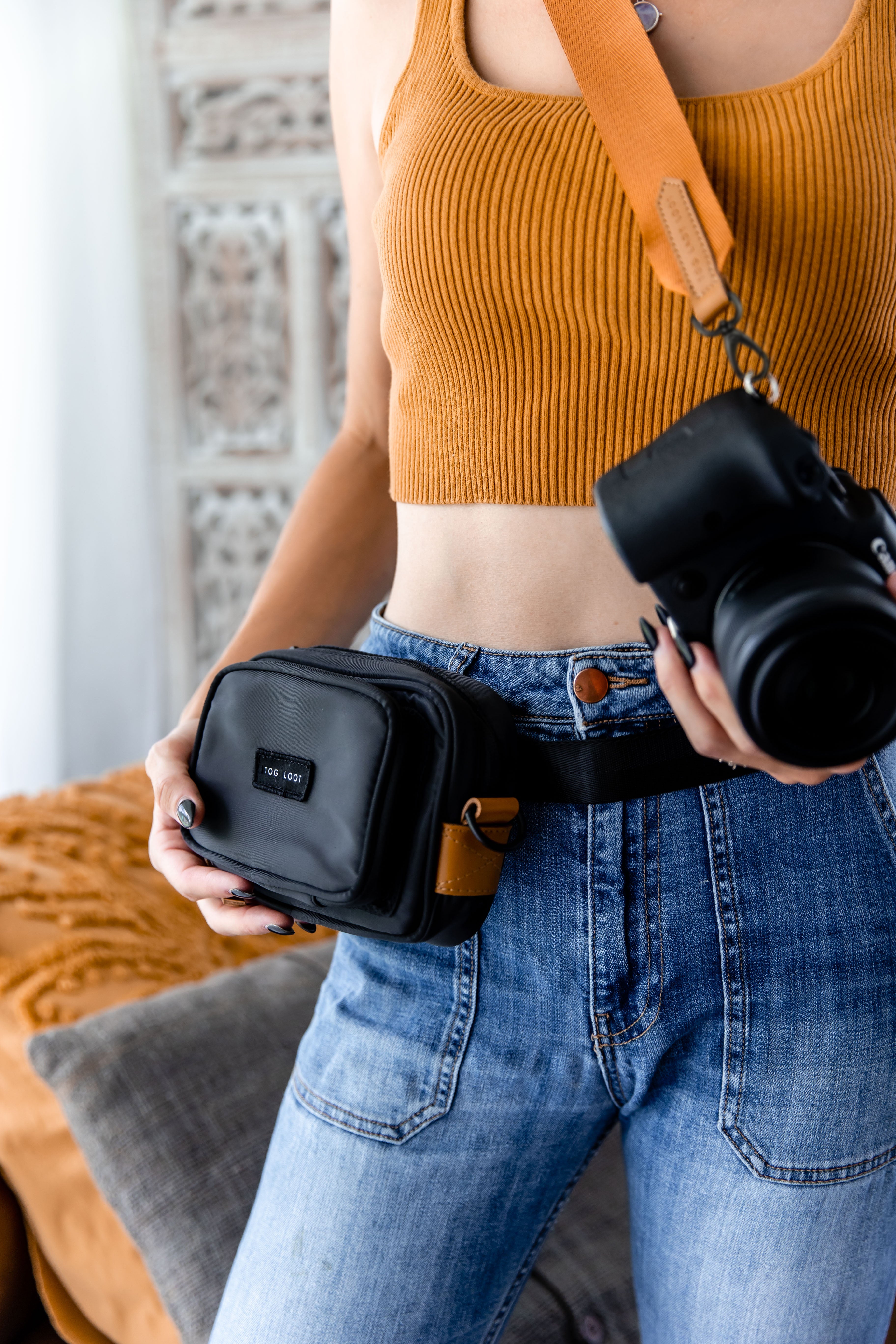 'Frankie' Photographer's Fanny Pack - Black